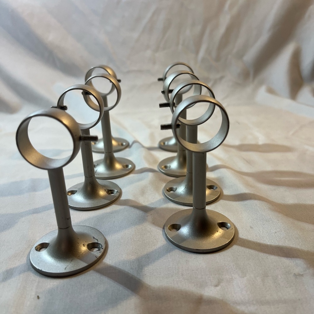Silver Curtain Rod Brackets